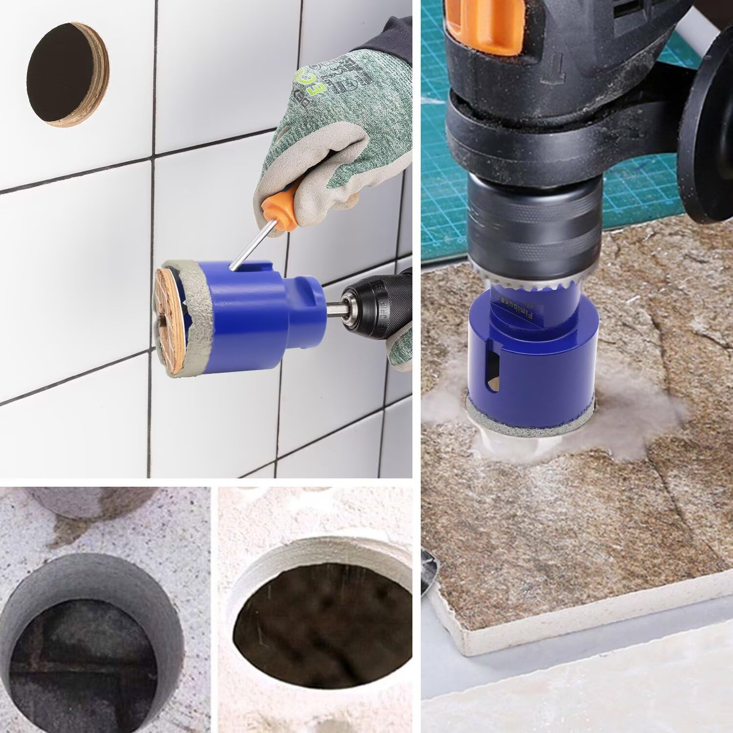 Trapano Diamantato 14mm Filettatura M14 per Porcellana Granito Marmo Taglio a Secco
