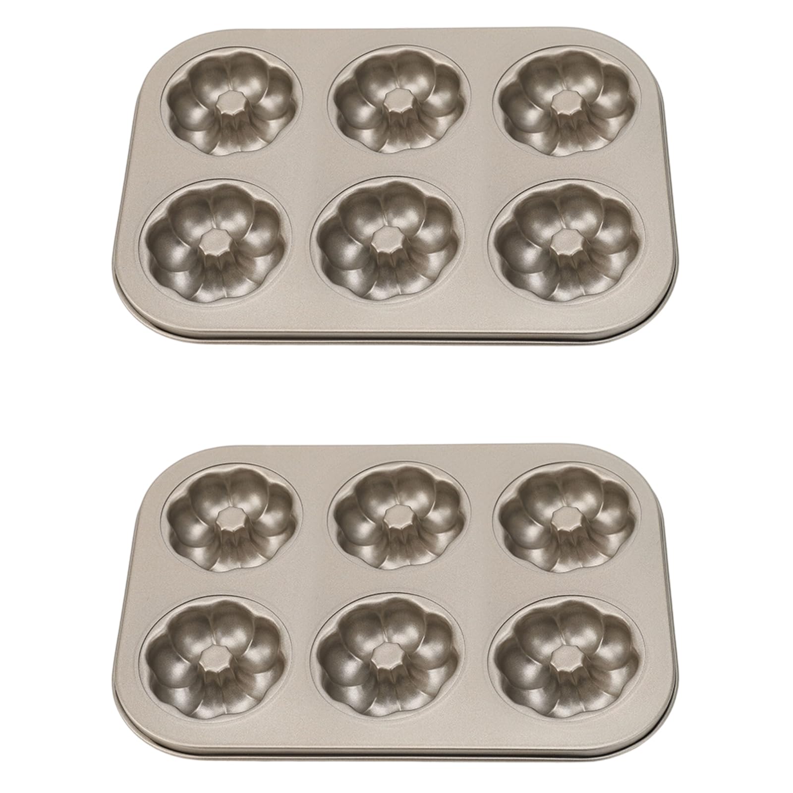 Jazuaiao Of 2 Stainless Steel Construction Baking Molds for Uniform Heat Distribution Home Baking Tool Kitchen Gadget Bake Molds