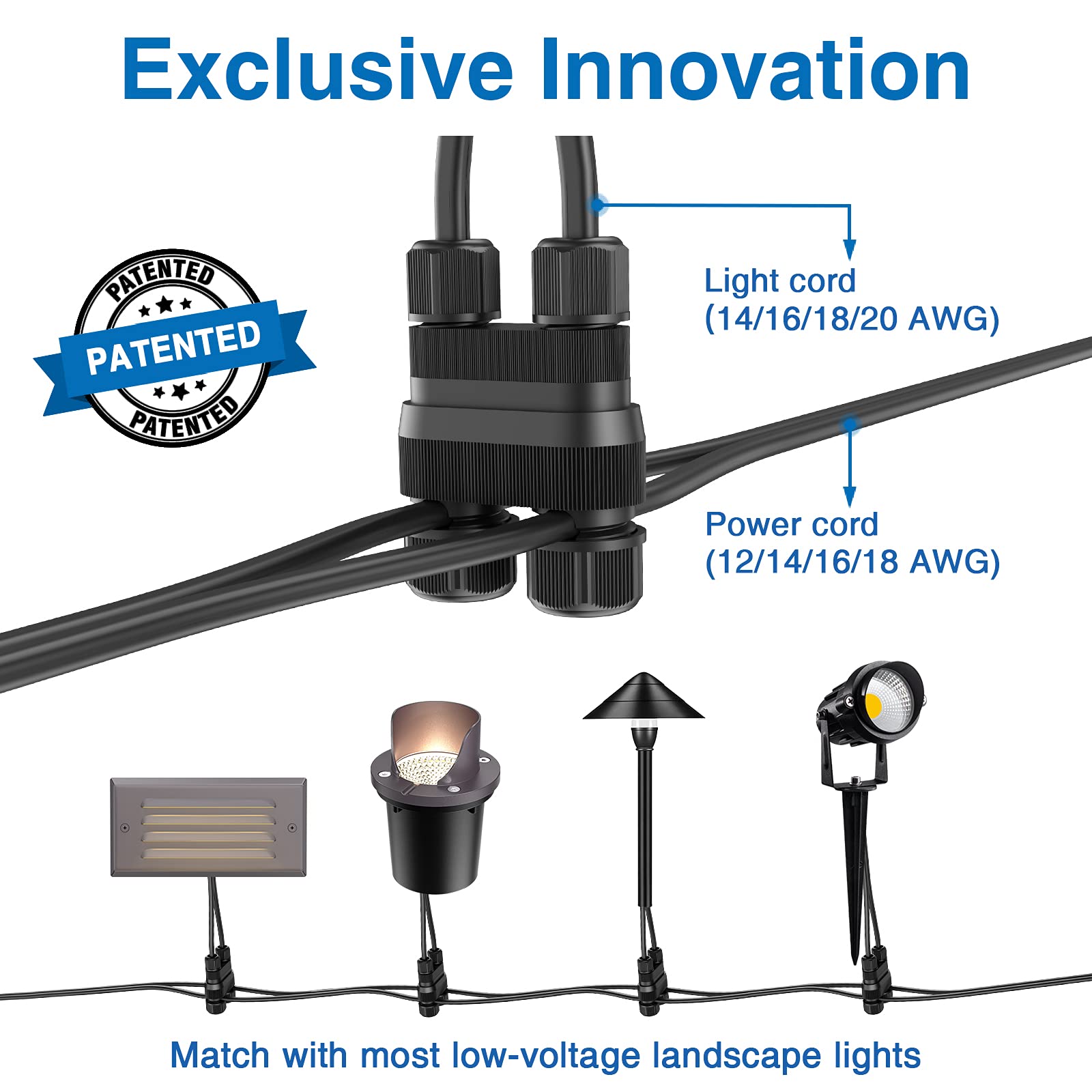 SUNVIE Low Voltage Step Lights Outdoor Stair Lights 5W LED Deck Lights