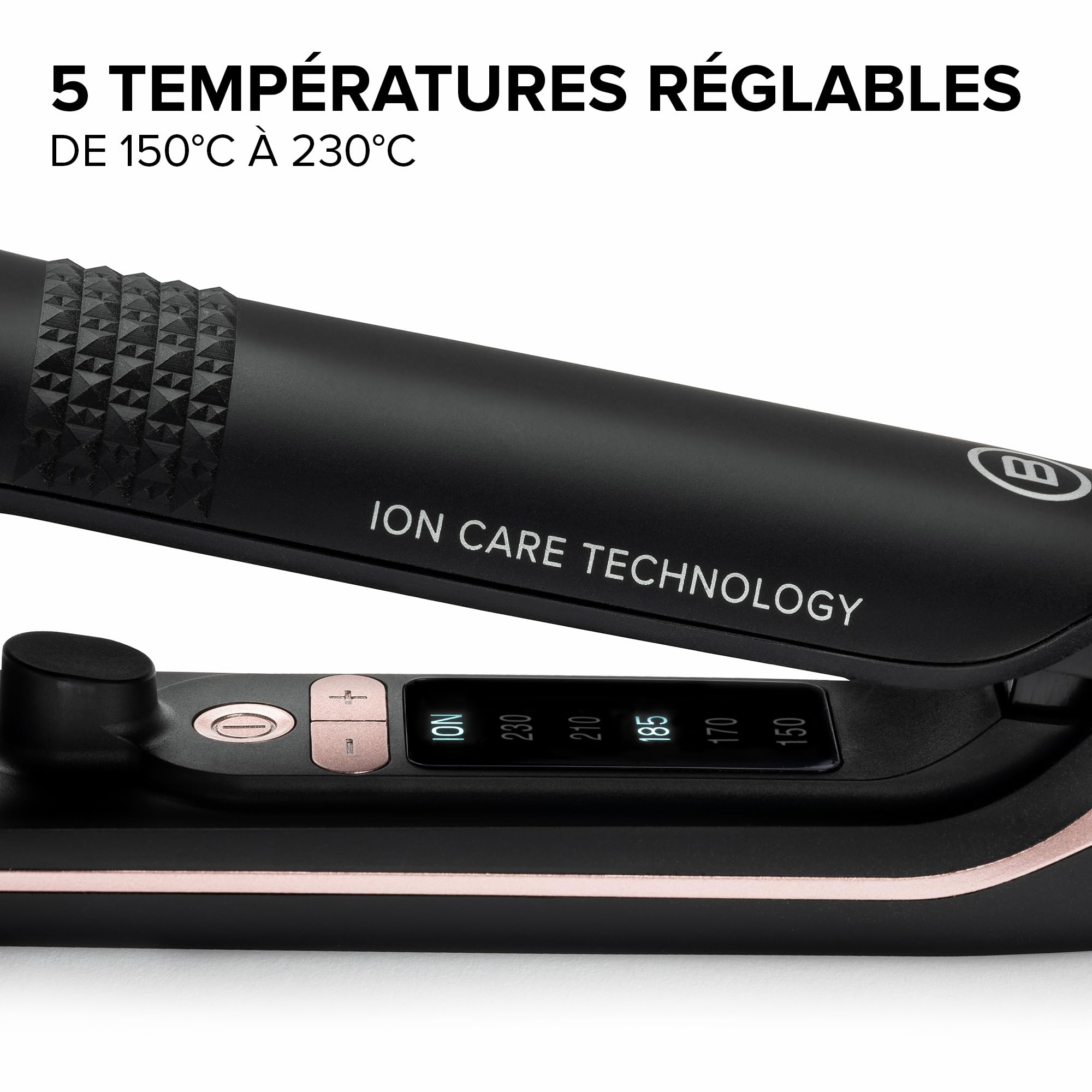 Bellissima XL ION Lisseur Cheveux Longs Crépus Plaques Larges Céramique Kératine Ion Care 5 Températures