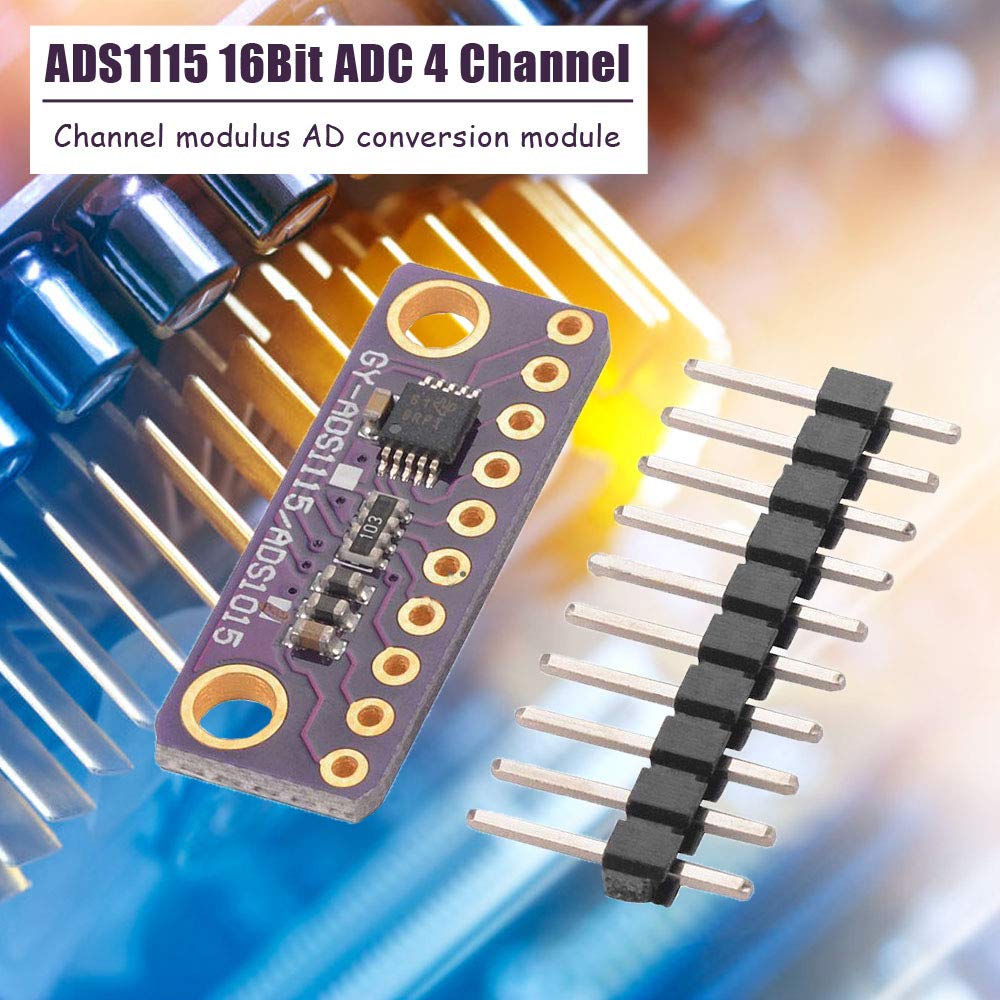 2 módulos de 16 bits de 4 canales I2C ADS1115/ADS1015 placa de desarrollo ADC con amplificador de ganancia programable para Arduino RPi