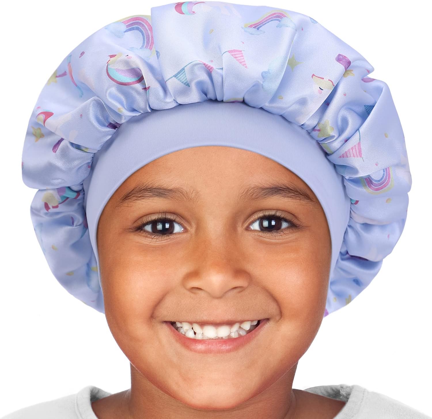 Hat HutHat Hut Kids Satin Bonnet Sleep Cap for Curly Hair Adjustable Silk Hair Cap for Baby Sleeping Hair Bonnet for Toddler Child