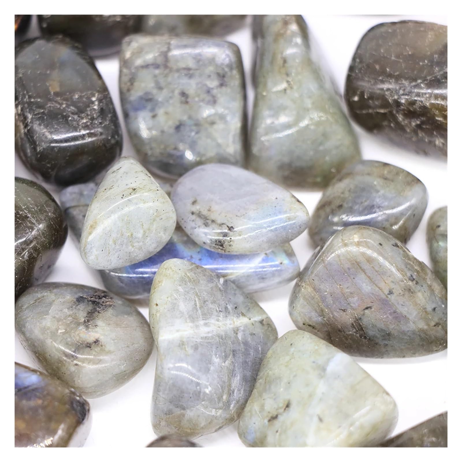 Ghiaia per Acquari Sabbia di Labradorite Flash, Pietre levigate alla rinfusa, Ghiaia, Cristalli, minerali, Gemme, Acquario, Decorazione for la casa, Regalo(1000g)