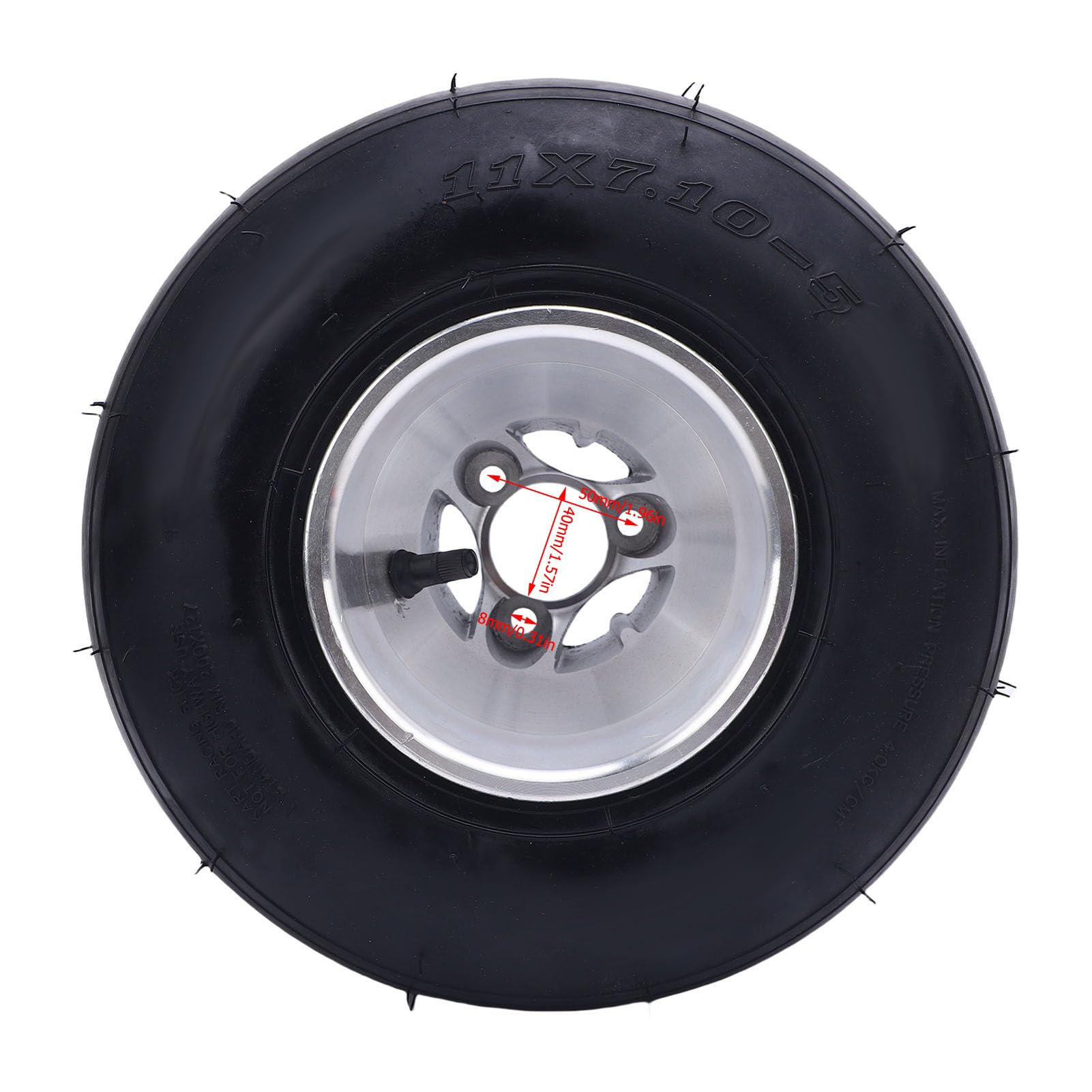 11x7.10-5 Reifen Gummi-Aluminium-Legierung 4PR Tubeless Heck Rand Reifenbaugruppe für ATV UTV SXS Nebeneinander Golfwagen Go Kart
