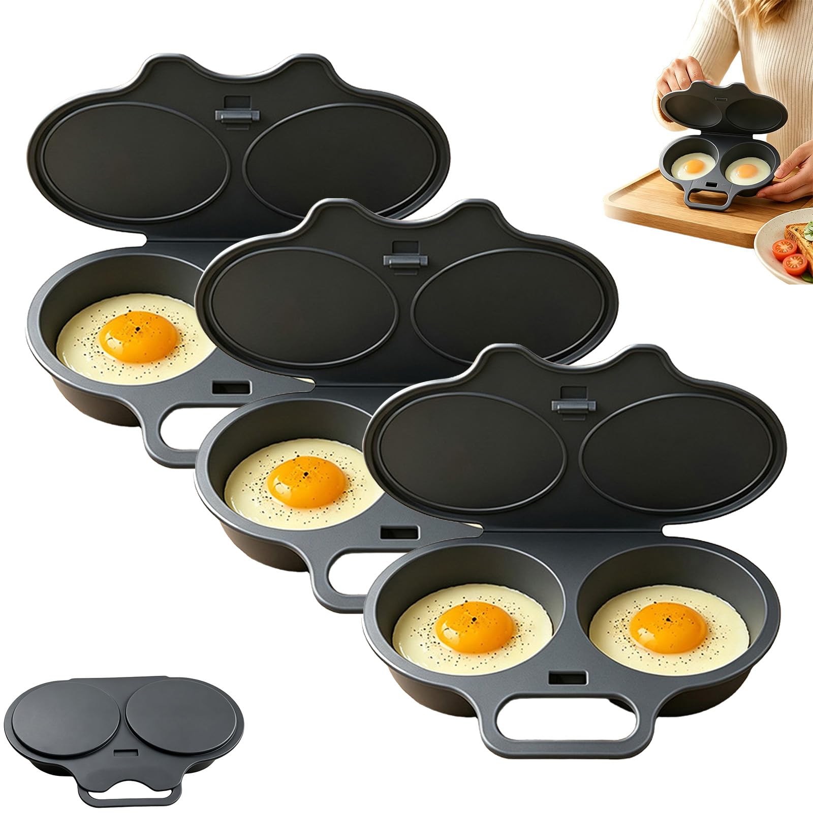 1/2PC Microwave Egg Poacher for Home Breakfast Practical Kitchen Gadgets (3)
