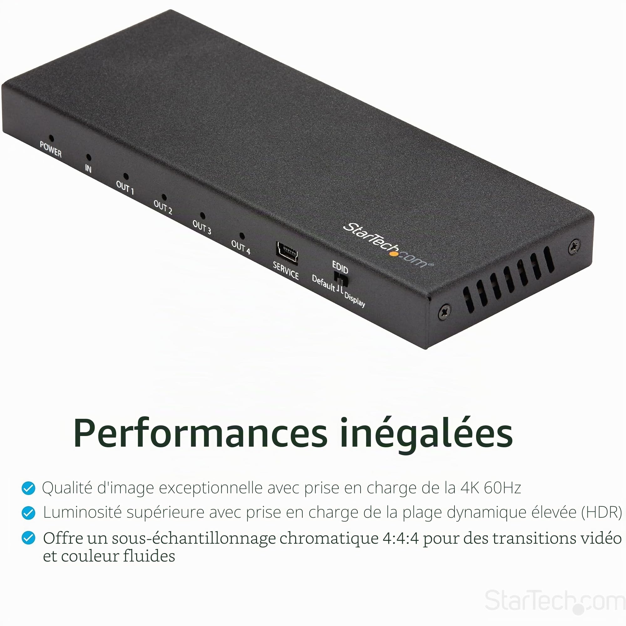 StarTech.com Répartiteur HDMI à 4 ports - 4K 60 Hz (ST124HD202)