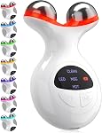 Red Light Therapy Devices for Face and Neck,7 Colors LED Skin Lifting & Firming Face Massager, Facial Sculpting Tool for Skin Care with Vibration