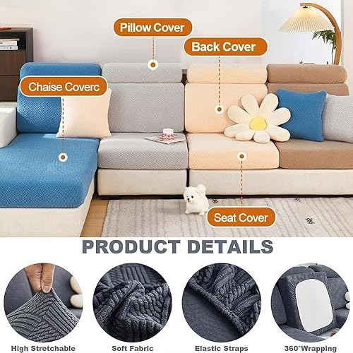 Miniatura 3 de Muzuja Fundas mágicas para sofá, fundas de sofá mágicas, fundas relajantes para el hogar, resistentes al desgaste, universal, elásticas, mágicas