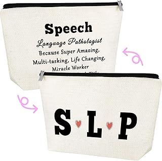Appreciation Gift Speech Therapist Gift for Women Makeup Bag SLP Speech Pathology Gift Cosmetic Bag Speech Therapy Speech Language Pathologist Gift SLP Speech Pathology Gift for Speech Teacher Doctor