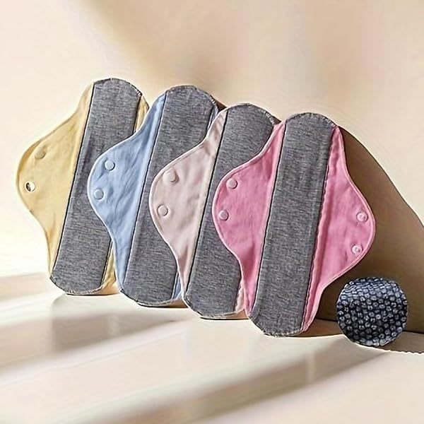 6 pièces Protege slip lavable réutilisables en coton, en graphène, matériaux en graphène, coton reutilisable lavable, pour les règles et la prévention des fuites urinaires, évitent les pertes d'urine - 4