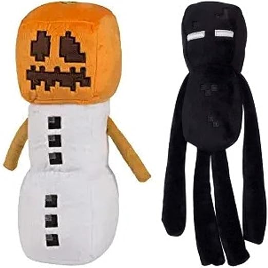 Amazon Com Plush Set Snow Golem Plush Stuffed And Enderman Plush Stuffedplush Gift Toys Games