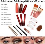 UNIFULL 190 Colors Maquillage Palette, Kit de maquillage professionnel pour les femmes Kit complet, Tous en un maquillage pour les femme & Débutant, inclure Eyeshadow, Lipstick, Compact Powder,Eyeliner,Glitter Powd,Concealer, Brosse de maquillage(004-Noir)
