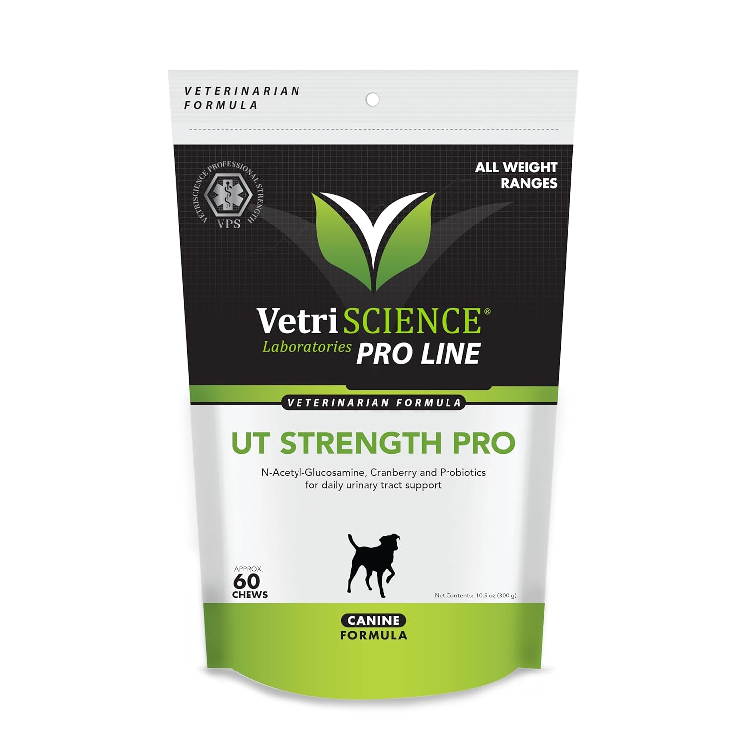 VetriScience UT Strength Pro - Bladder & UT Health Supplement for Dogs - Formula Aids Bladder Function & Comfort - Canine Supplement Supports Urinary Tract Maintenance - 60 Chews