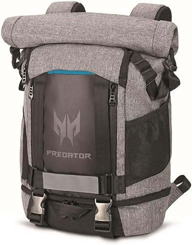 Miniatura 3 de Acer Predator - Mochila enrollable para juegos, resistente al agua, ligera, mochila de viaje que se adapta y protege portátiles de hasta 15.6