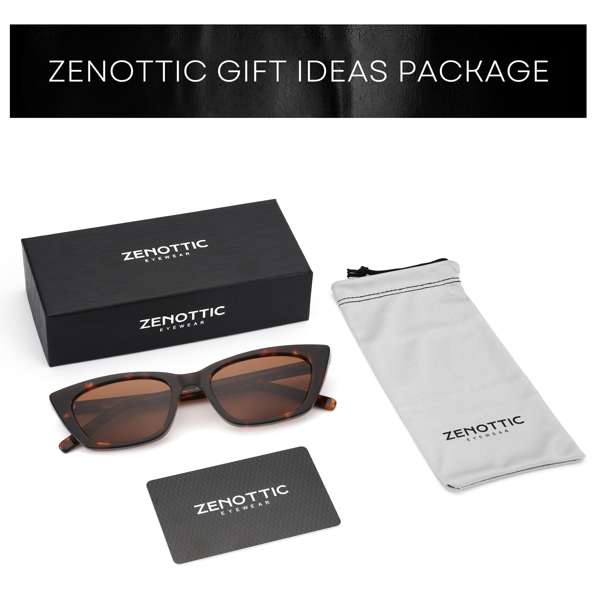 ZENOTTIC Gafas De Sol Polarizadas A La Moda Para Mujeres: Gafas Retro Cat-Eye Para Mujeres - Gafas De Sol Con Protección UV400