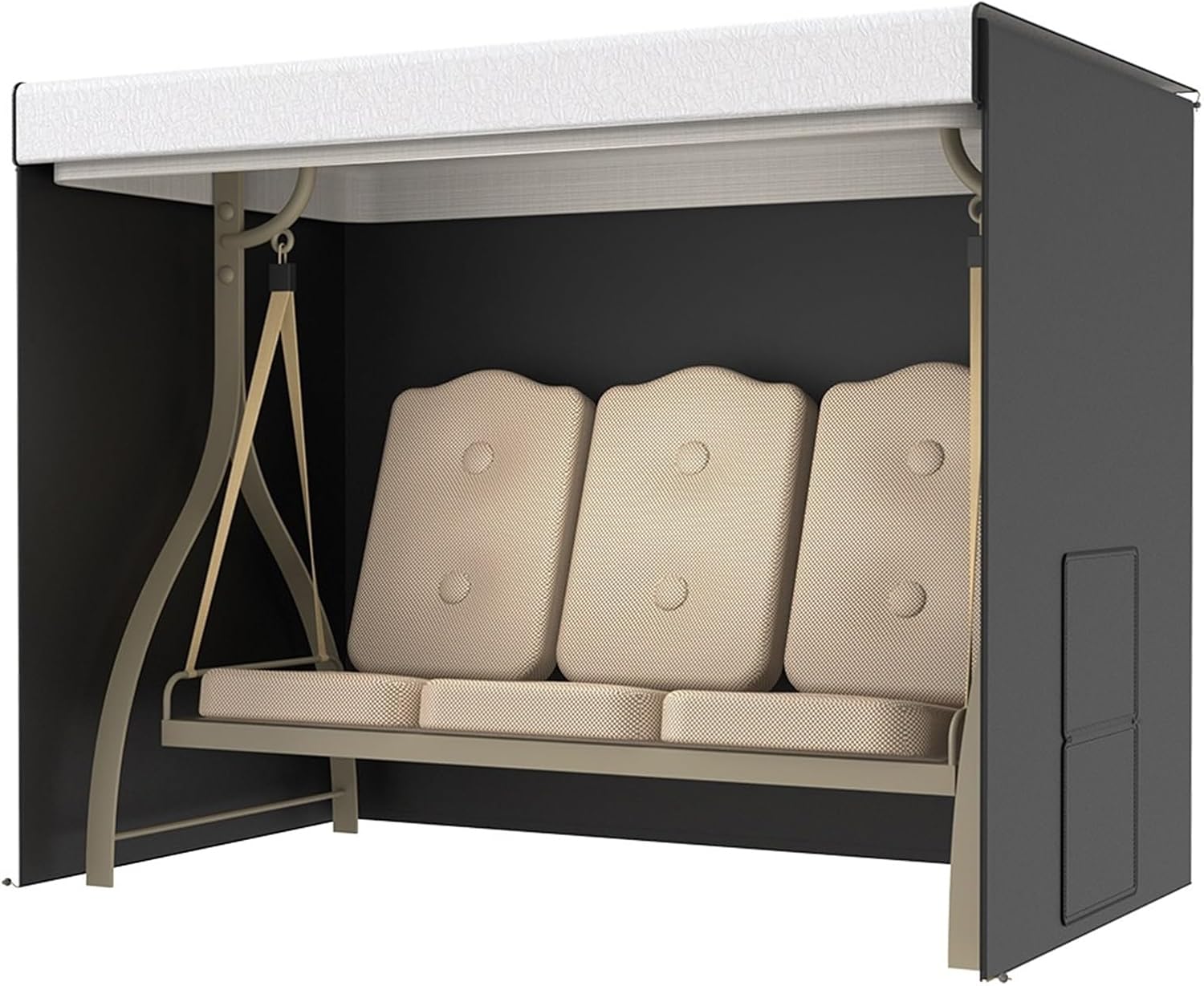 Swing Seat Cover Swing Seat Cover Waterproof 210D Oxford Cloth Swing Hammock Cover Windproof Furniture Protective Cover Garden Waterproof