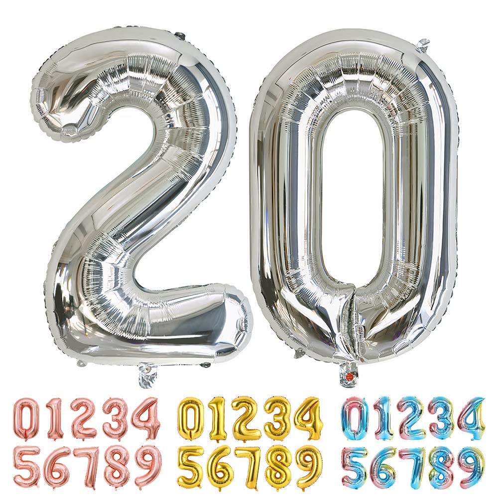 Foil Globo Número 5 Azul 40" (101cm), Inflable Helio o aire, Gigante Numeros 0-9, 10-19, 20-29, 30-100, Grande Globos Decoración para La Boda Aniversario y Cumpleaños Fiestas — view 230