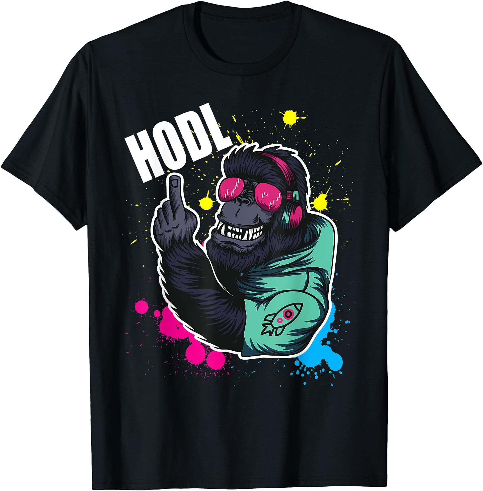 HODLambo Stock Ape TeesHODL Ape Gorilla Gang Meme Superstonk Crypto Stonk T-ShirtOEKO-TEX STANDARD 100