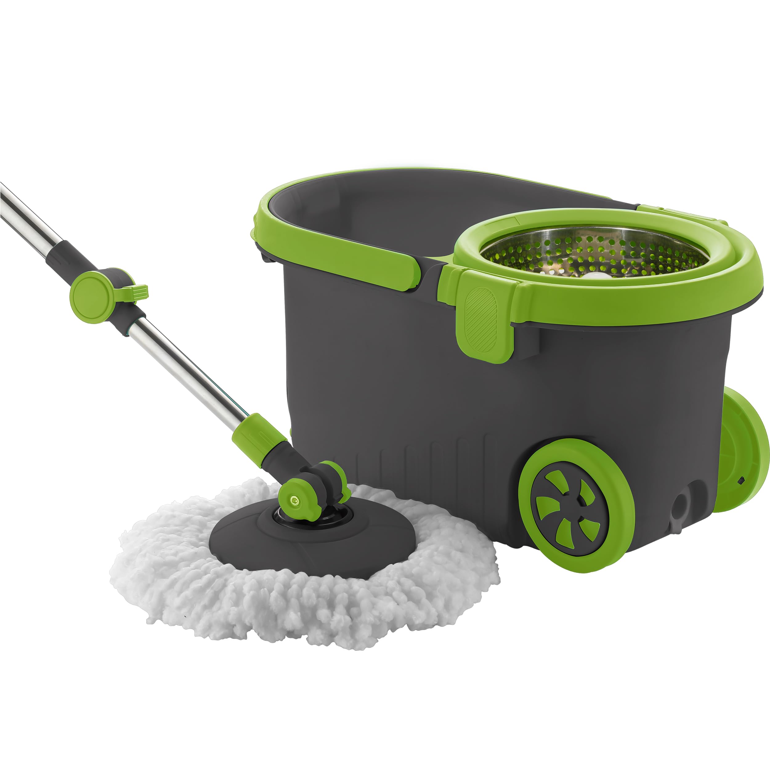 Spin Mop, Flexy Spin Bucket MOP, Stainless Steel Net Floor Cleaning Mop with Stick and Bucket, Mopping Set for Bathroom Cleaning (B0D39PZ28R) Amazon Price History, Amazon Price Tracker