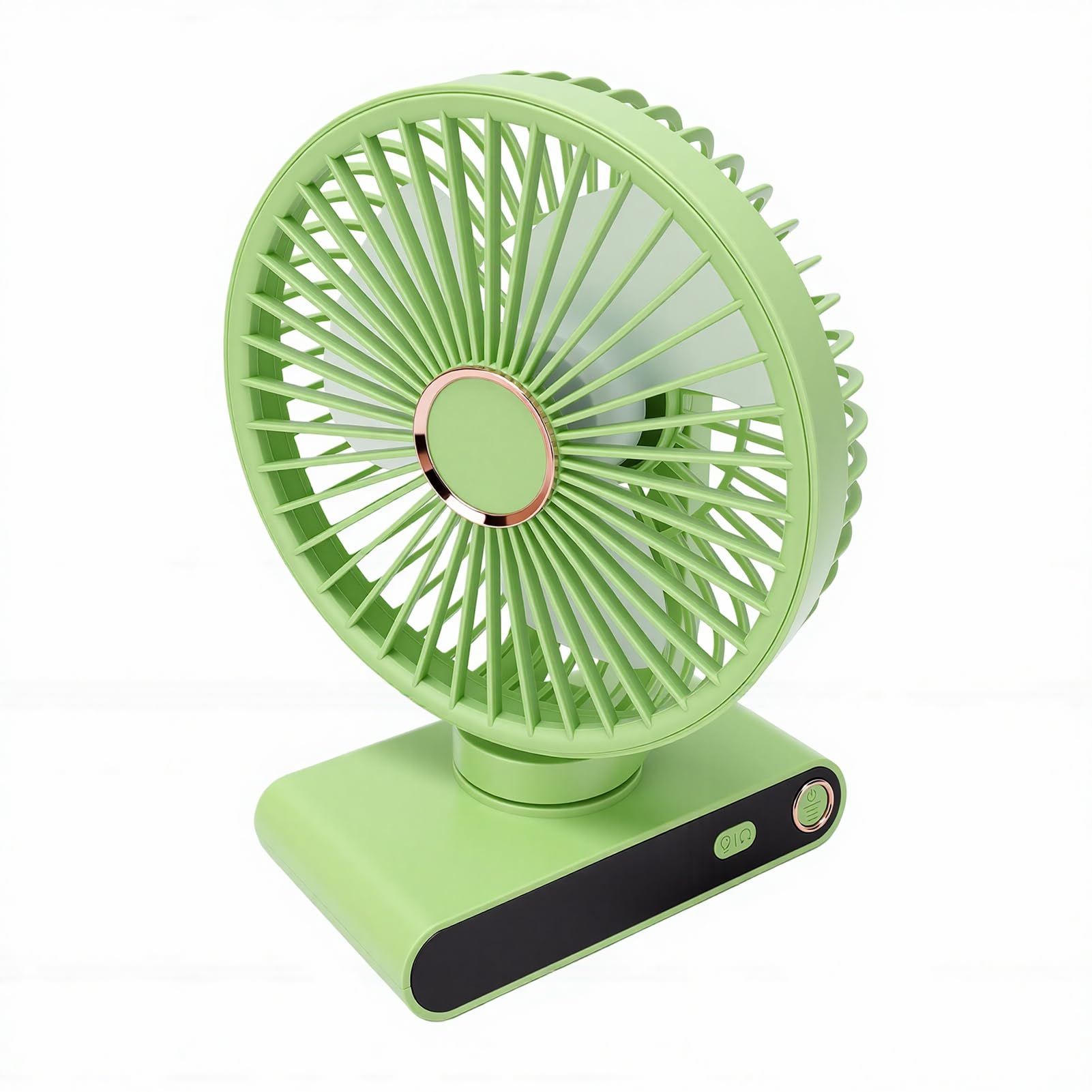 XUMIUZIY Kompakter Wandventilator mit Licht, 5 Geschwindigkeiten, Einstellbare Kühlung für Wohnheim, Büro, Kleiner Raum, 16,7 X 9 X 21,5 Cm