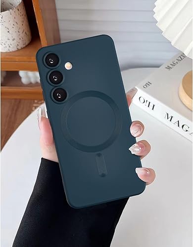 Miniatura 7 de Funda magnética para Samsung Galaxy S22, silicona suave, funda para teléfono Samsung Galaxy S22 con protección de cámara, funda antiarañazos para