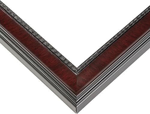 Marco de fotos de madera real marrón de 28 x 37 pulgadas de ancho de 1.25 pulgadas  Profundidad del marco interior de 0.5 pulgadas  Marco de fotos