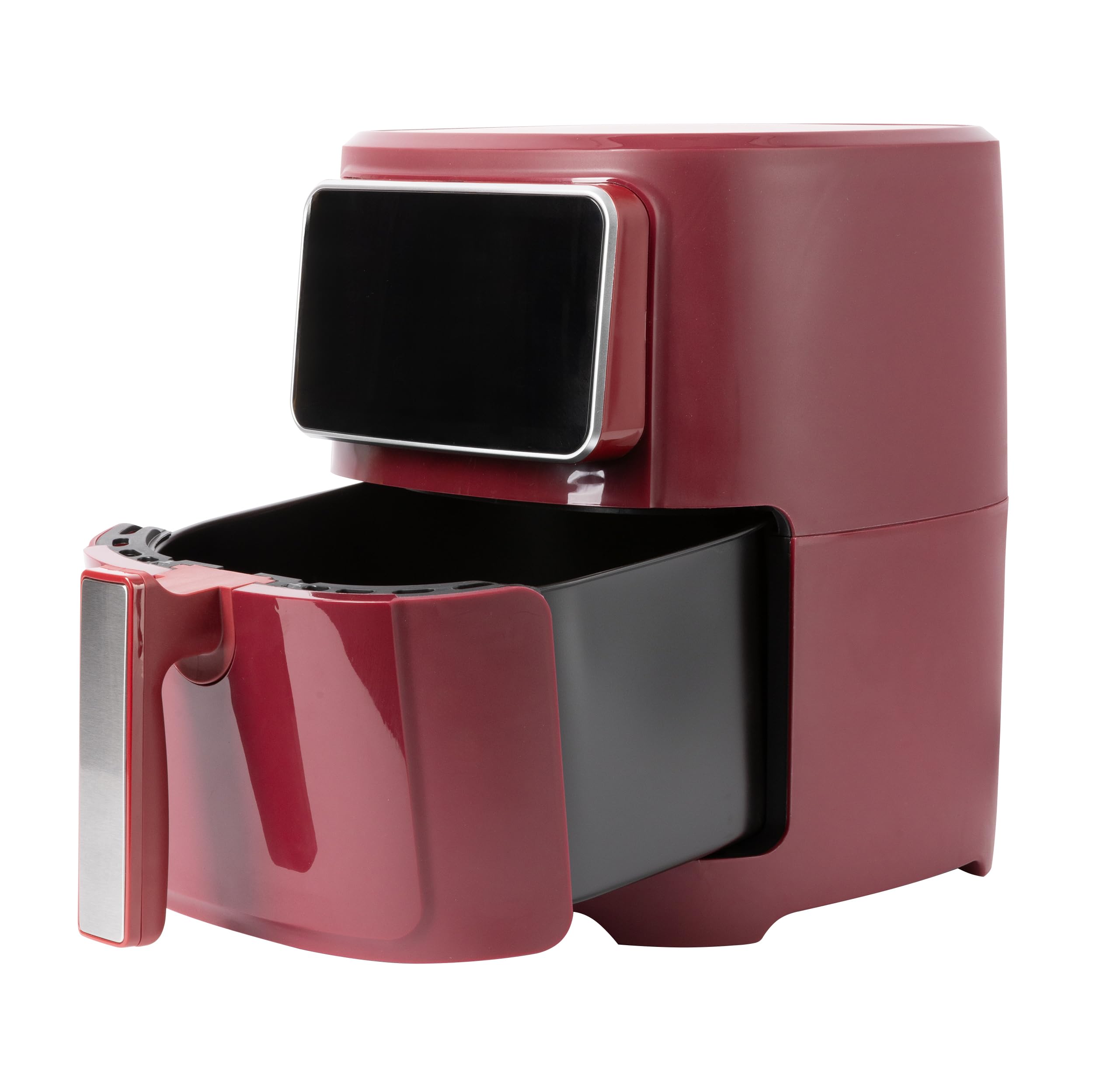 BERGNER MAROON - Friggitrice ad aria 1800W 6,9L - 8 programmi di cottura - Timer fino a 30 min - Controllo temperatura 80-200°C - Rivestimento Ceratech - Finitura opaca - Con cestello grill
