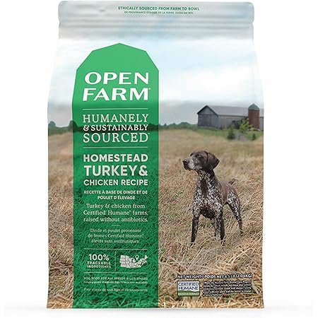 Amazon Com Open Farm Homestead Turkey And Chicken Grain Free Dry Dog Food 100 Certified Humane Poultry Recipe With Non Gmo Superfoods And No Artificial Flavors Or Preservatives 4 5 Lbs Pet Supplies