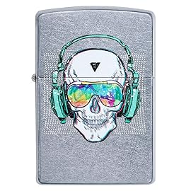 Zippo Skull Headphone Design Pocket Lighter