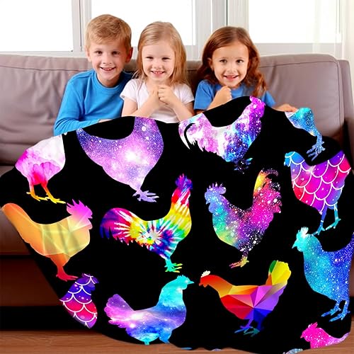 Miniatura 4 de Manta de pollo para adultos, suave y acogedora, regalo para amantes de los pollos, divertida manta de franela de gallos, regalos de Navidad para