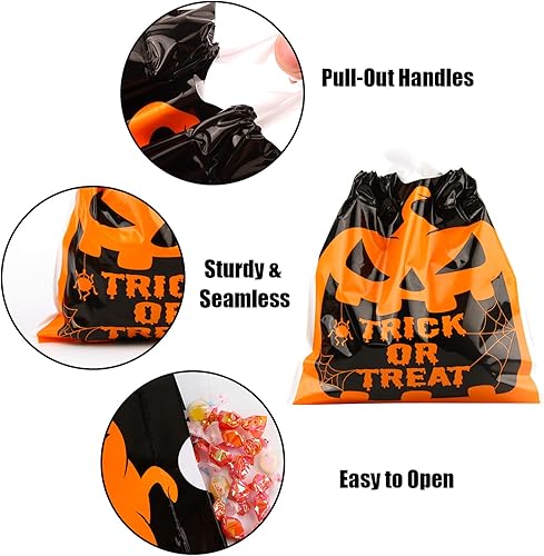 Miniatura 4 de CCINEE 48 bolsas de golosinas de Halloween con cordón, bolsas de dulces para niños para fiestas