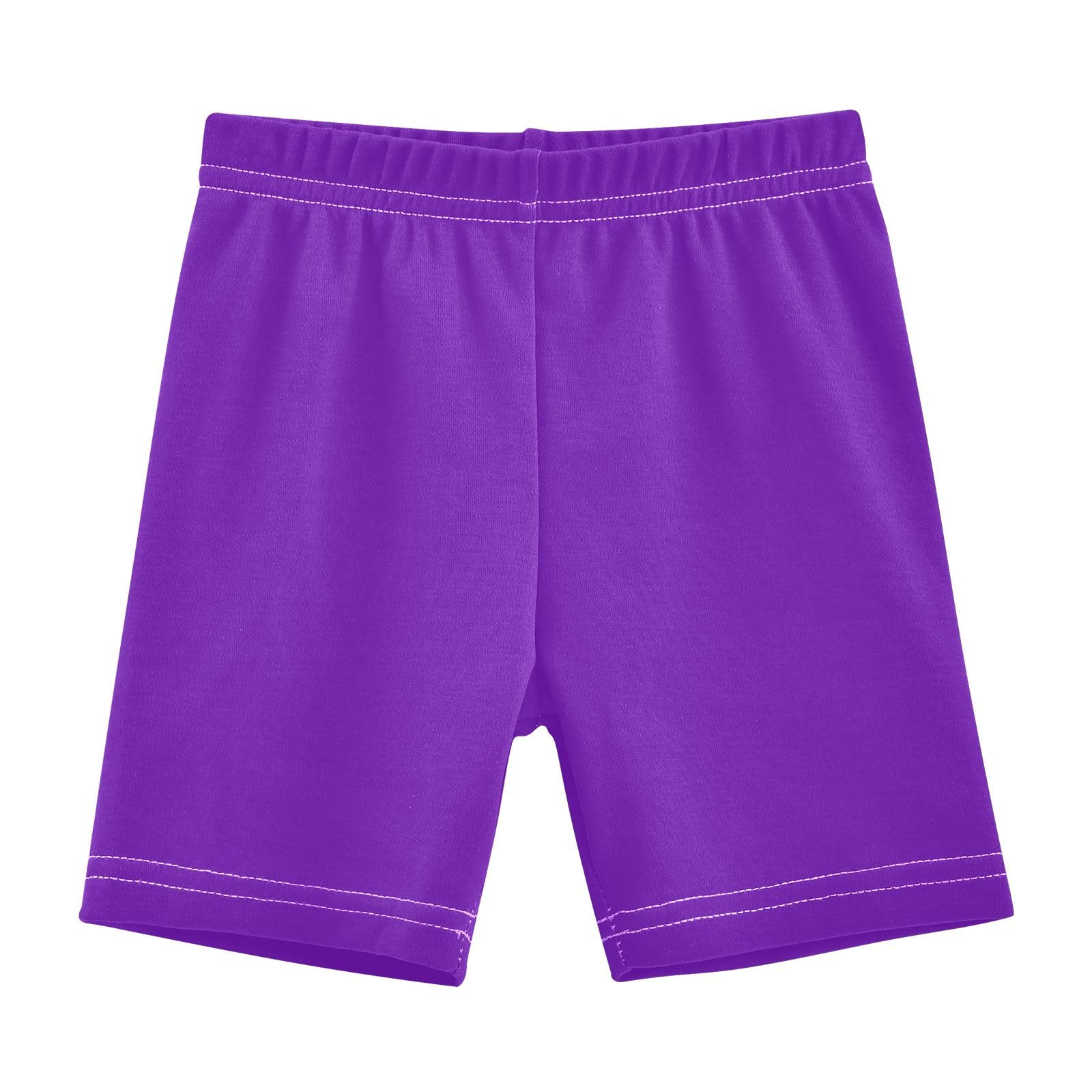 Purple Cartwheel Shorts for Girls Bike Shorts Breathable Under Dress Dance Short Size 8