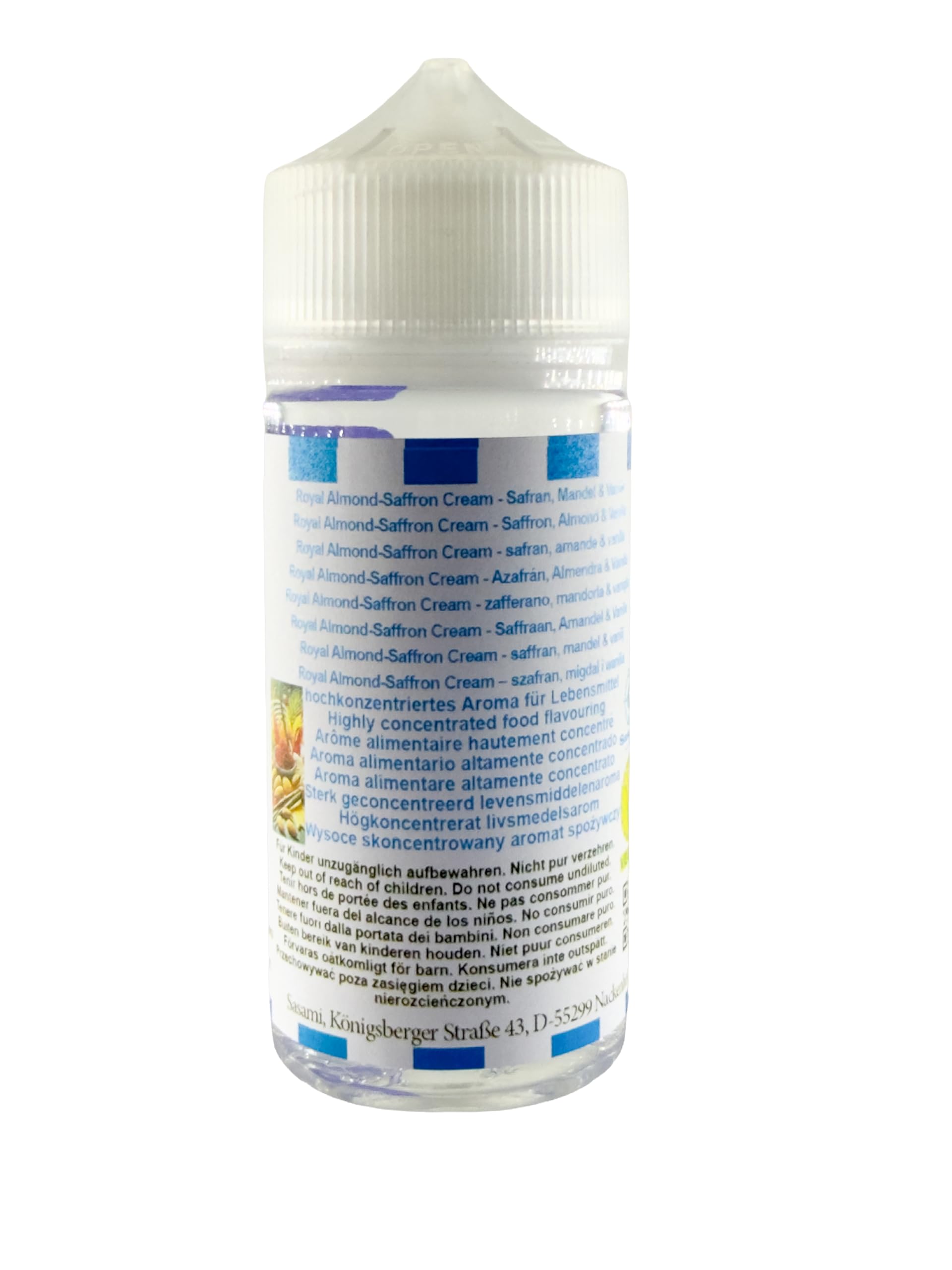 Royal Almond-Saffron Cream - Saffron Almond Vanilla Flavor Concentrate - Vegan - Sasami - 100ml — view 5