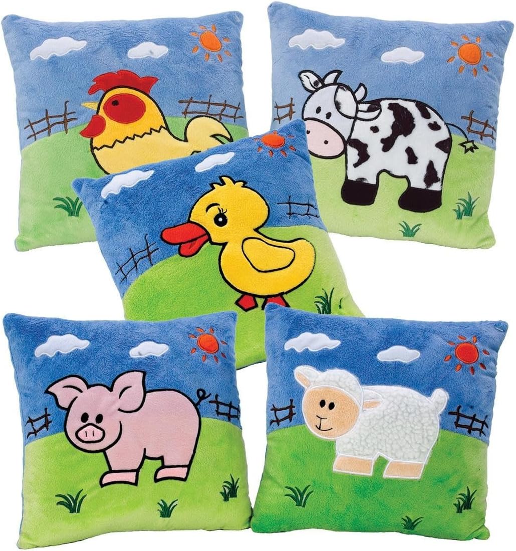 Kaplan Early Learning Farm Animal Pillows - Set of 5