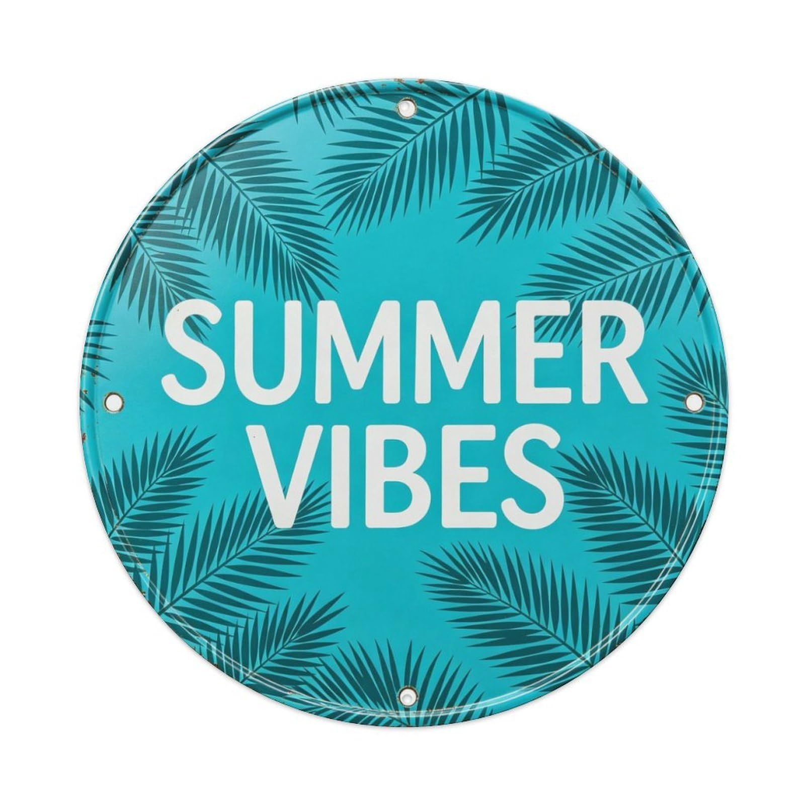 Summer Vibes Metal Tin Sign Plaque