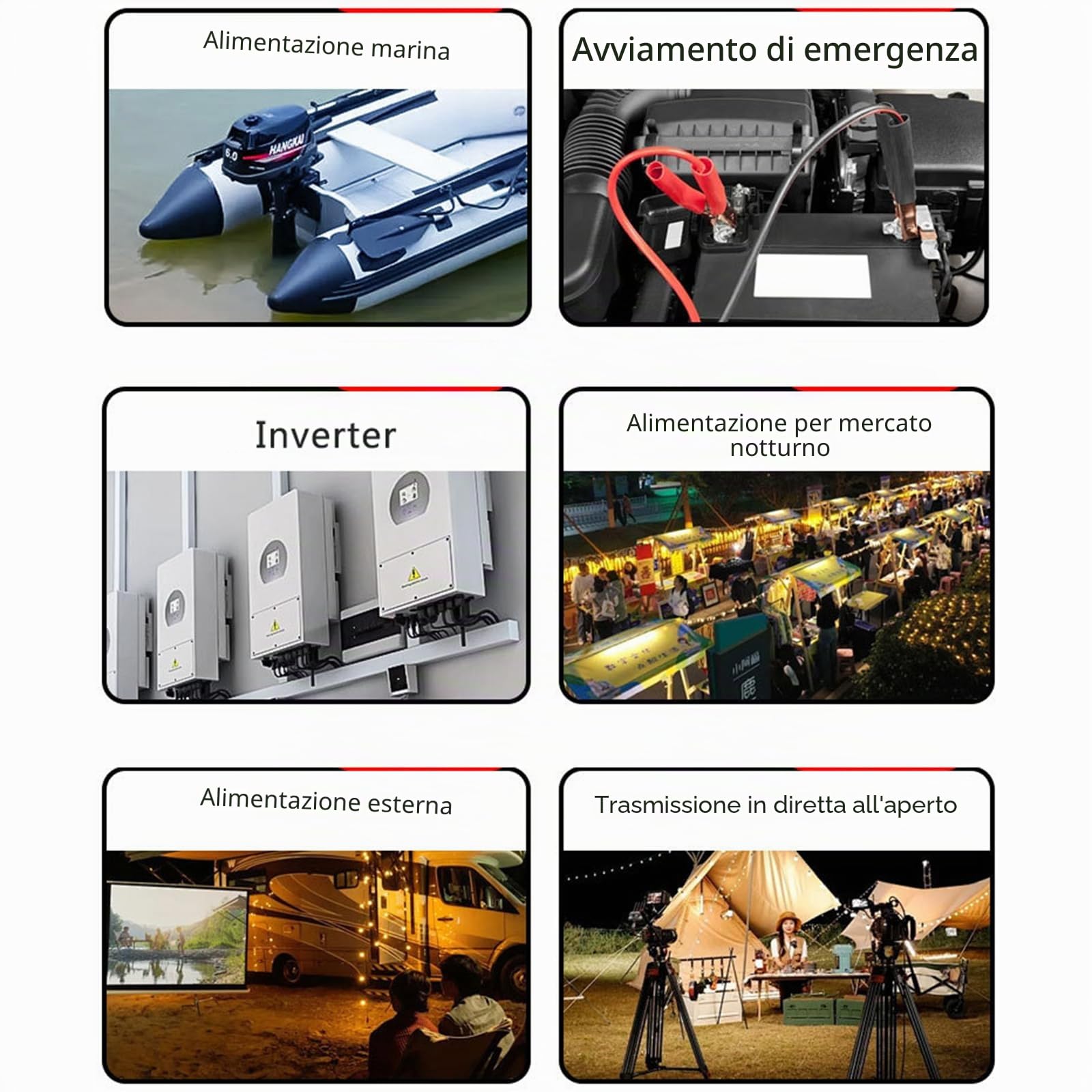 Batteria Thruster Batteria al Litio 12V 12V 60AH 80AH 100AH ​​120AH con Caricabatterie per Motore 720W 960W 1200W 1440W
