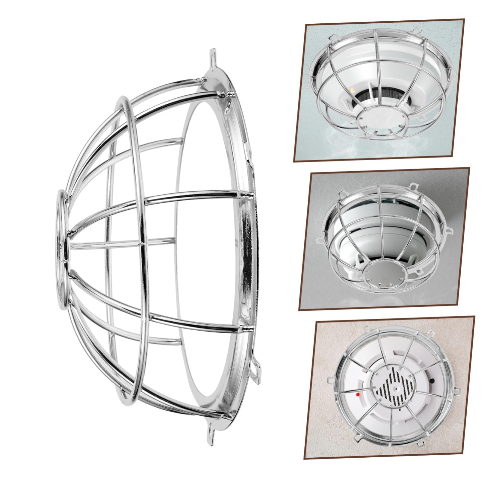 KOMBIUDA 4 Piezas Protector para Detector de Alarma Electrónico Protectora Versátil para de Humo Viviendas Comercios y Fábricas Instalación Sencilla sin Desmontaje Marco Resistente para