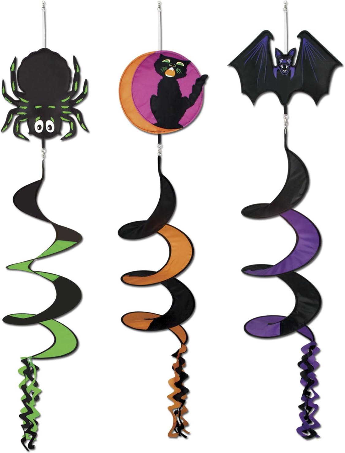 Beistle Club Pack Halloween Icon Assorted Classic Wind Spinner, Box of 12