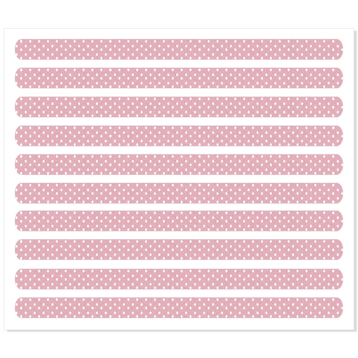 Anti-Rutsch-Streifen für Treppenstufen / 65 x 3 cm / 10 Stück/rosa gepunktet/selbstklebend