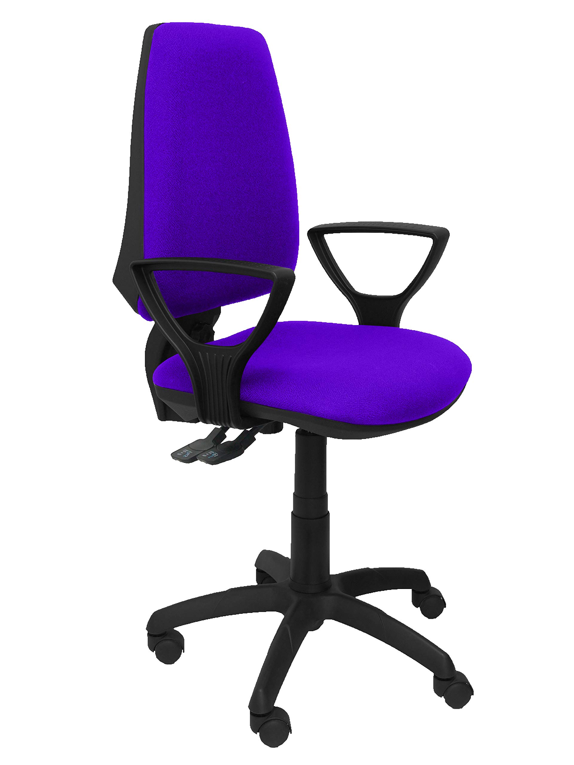 Silla Elche S Bali Lila con brazos fijos para oficina y escritorio