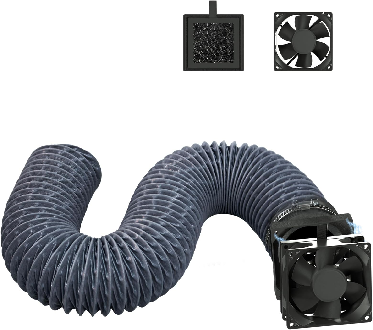 2 in 1 Magnetic Exhaust Kit for TOPCUBE 3D Enclosure, Innovative Magnetic Design, with Activated Carbon for Internal Fume Filtration/Exhaust, Control of the Internal Temperature of Enclosure