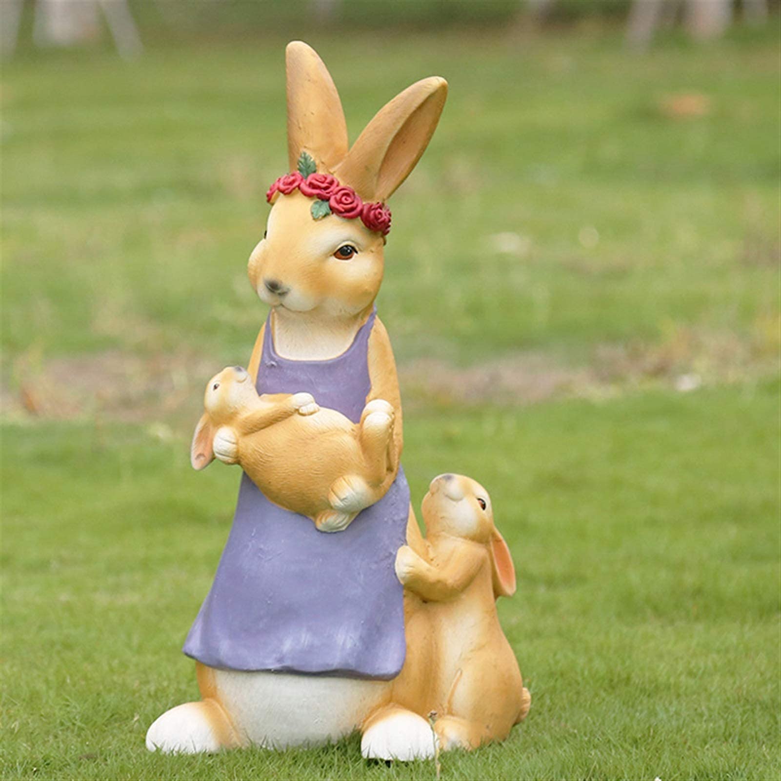 Ozdoby ogrodowe Rzemiosło na świeżym powietrzu Dziedziniec Park Figurki Dekoracja Ogród Witamy w ogrodzie Zwierzę Królik Akcesoria żywiczne Sztuka Ozdoby na trawnik Ozdoby ogrodowe (styl 1)