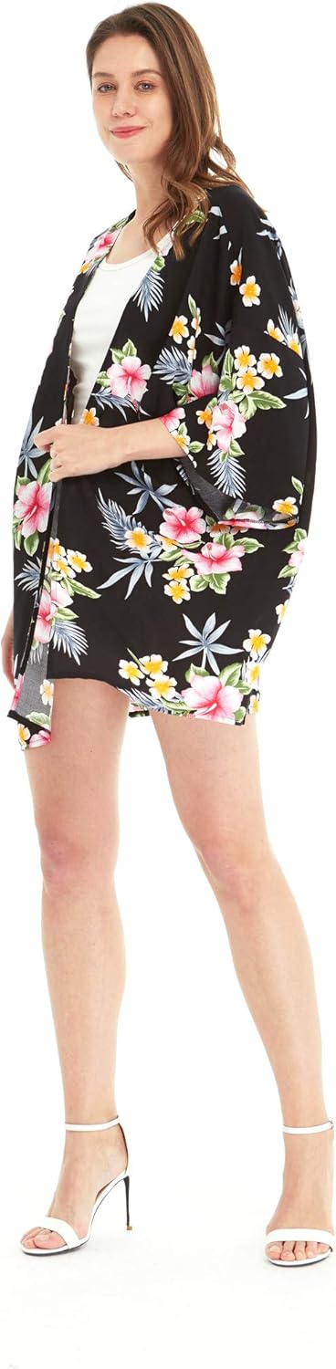 Matchable Family Hawaiian Luau Men Women Girl Boy Clothes in Hibiscus Black