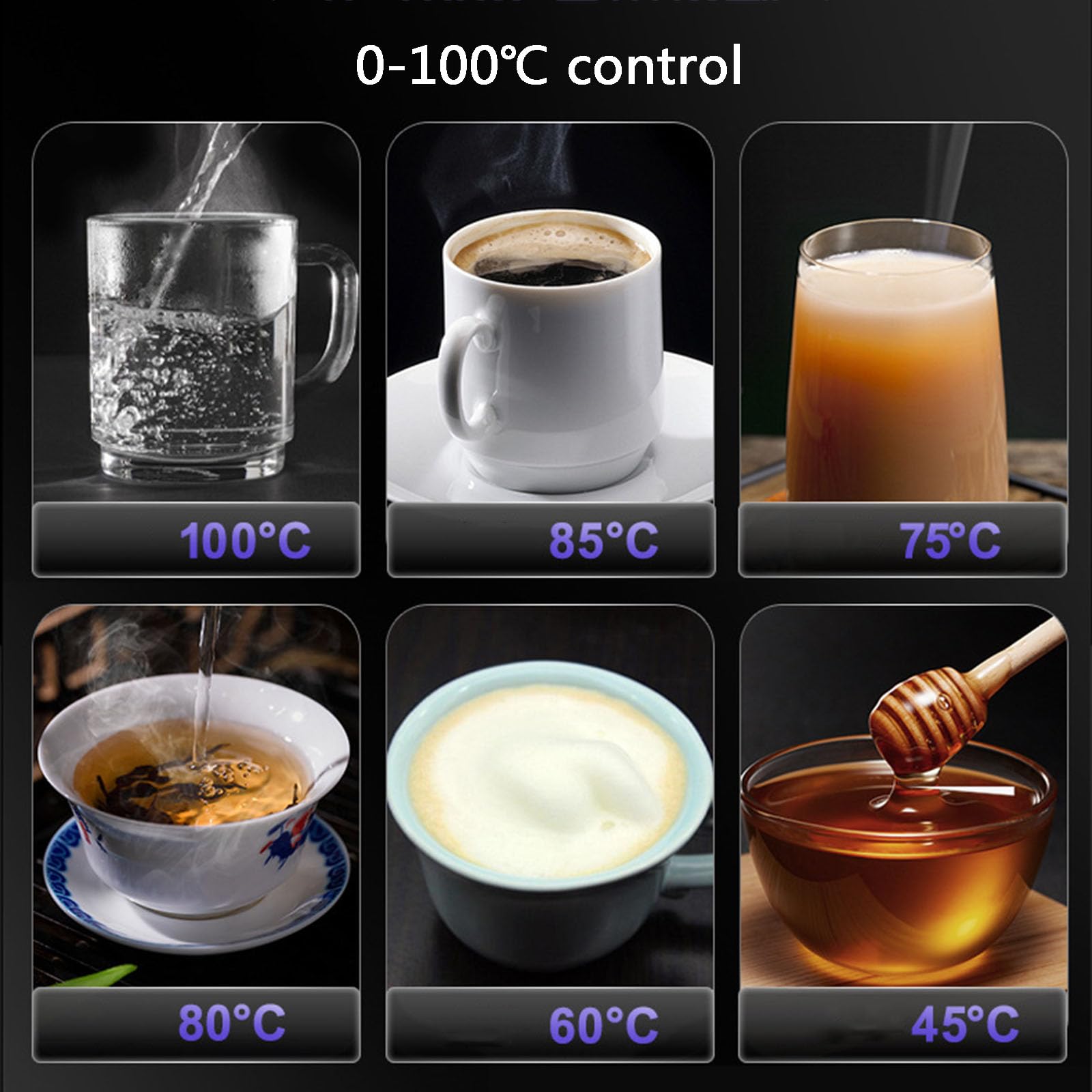Generic Espumador automático de agua hirviendo al vapor, 12 L, espumador de leche comercial con pantalla LED y sonda de temperatura, perfecto para espresso/té/cafetería