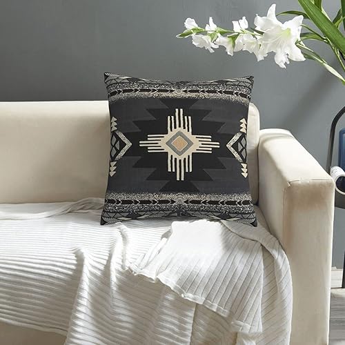 Miniatura 7 de IVSYCOF Southwest Aztec - Fundas de almohada nativas americanas de 18 x 18 pulgadas, funda de cojín cuadrada decorativa para el hogar, sofá, sala de