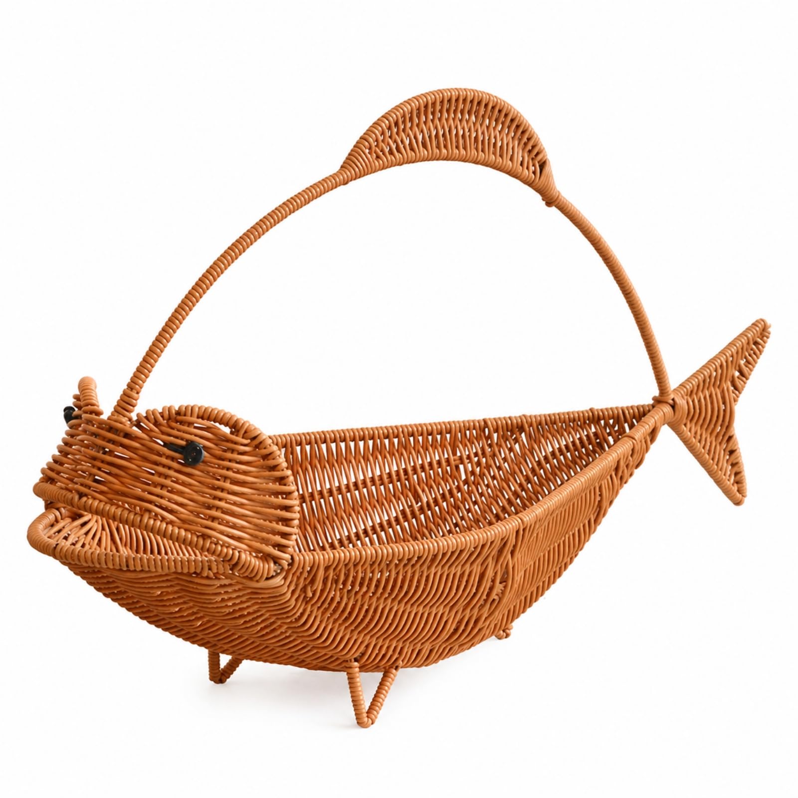 MagiDeal Grande Cesto Intrecciato con Manico in Rattan per Sistemazione Ambiente Cesto Portaoggetti per E Cuscini Elemento Rustico Adatto per Salotto E, style to 1