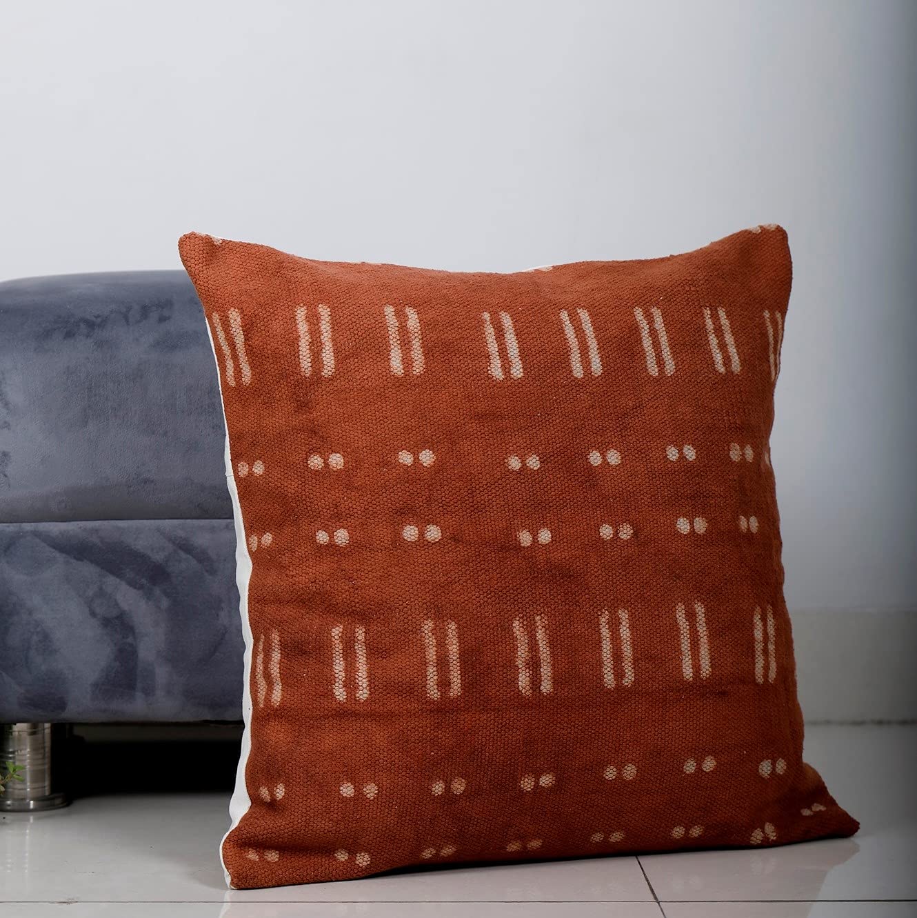 Housse de coussin en coton pour un salon bohème et chaleureux