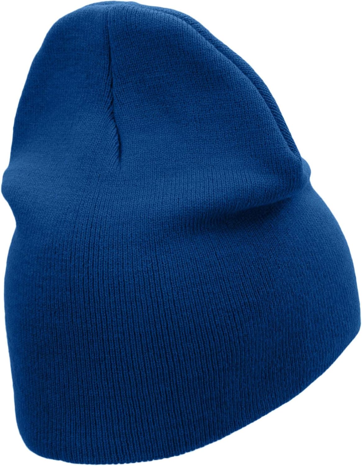 Navy Military Embroidered Short Beanie Made in USA