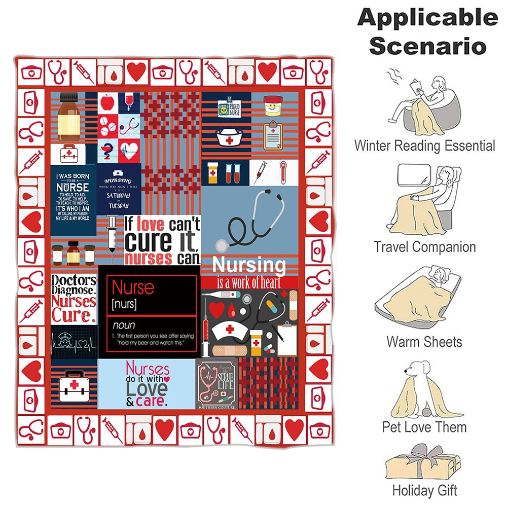 Coperta in pile a tema medico infermiere morbide coperte calde per divano coperta da letto coperte di flanella per adulti bambini