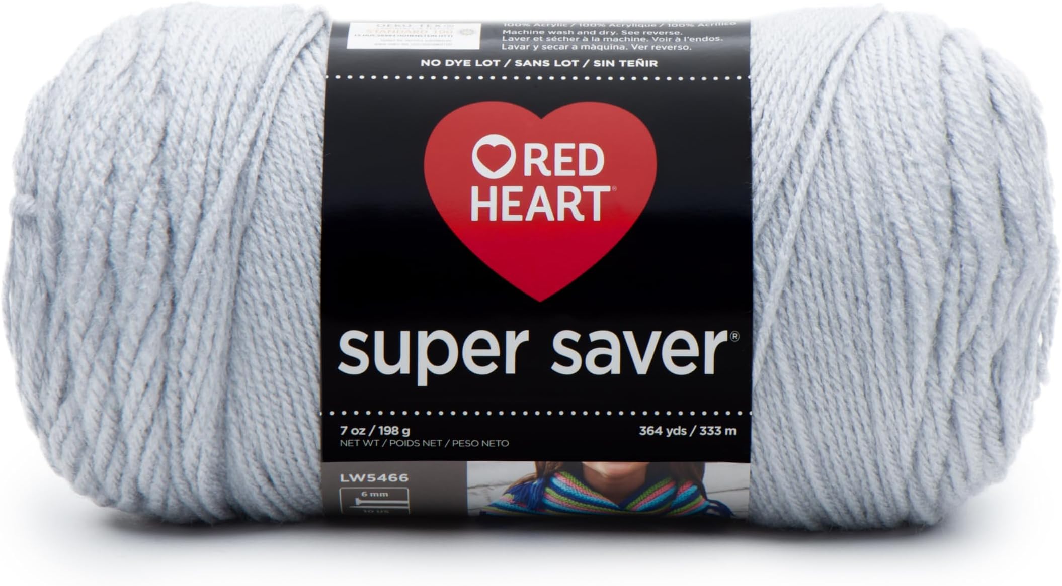 RED HEART Super Saver Yarn, Light Grey